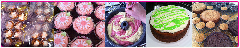 pictures of Fiona Frost baking and cakes and friends