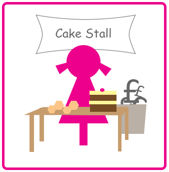 picture of a girl selling cakes on a stall